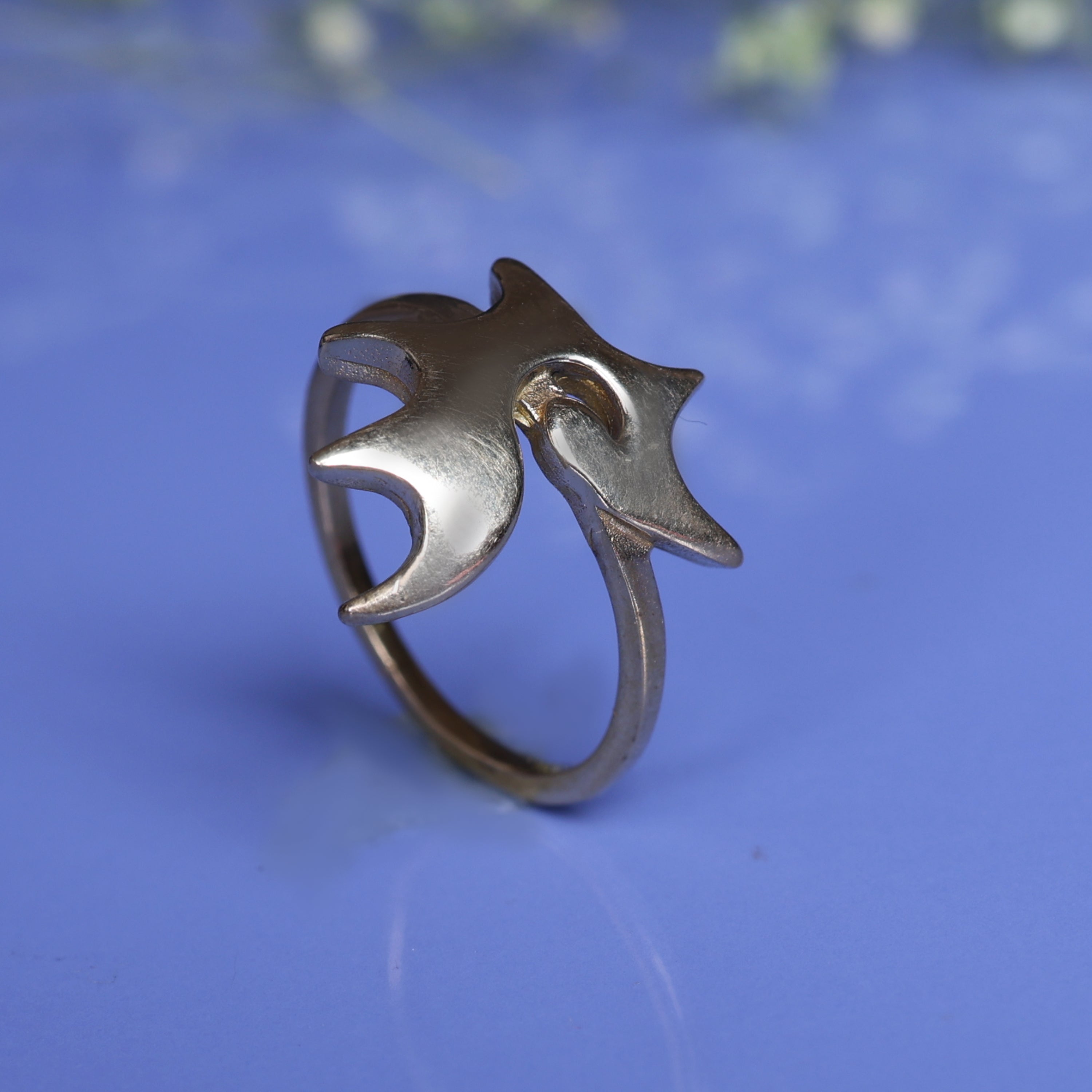 Minimal Abstract Bird Design Ring for Women | Handcrafted Gold Tone Jewelry
