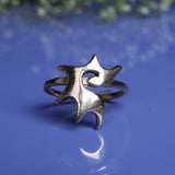 Minimal Abstract Bird Design Ring for Women | Handcrafted Gold Tone Jewelry
