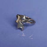 Minimal Abstract Bird Design Ring for Women | Handcrafted Gold Tone Jewelry